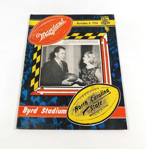 1954 North Carolina State at Maryland College Football Program 11-6-54 - College Programs in Saudi Arabia