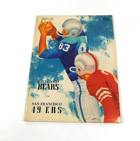 1957 سان فرانسيسكو 49ers في برنامج شيكاغو بيرز لكرة القدم NFL 10-13-57 - برامج NFL in Saudi Arabia