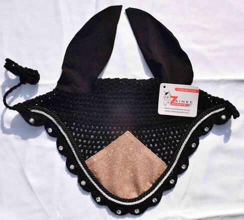 طقم وسادة سرج من الدرجة الذهبية اللامعة بلون ذهبي وردي متطابق مع غطاء الأذن | معدات عرض الفروسية | مجموعة ماتشي لركوب الخيل | الترويض أو القفز/الصياد in Kuwait