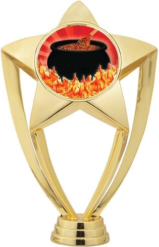 جوائز التاج 6 بوصات من جوائز Gold Flaming Hot Chili Pot - Chili Cook Off Trophy Prime in Saudi Arabia