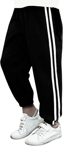 الأولاد Sweatpants طفل نشط الصوف الدافئة الصوف سحب على السراويل الاطفال رياضية عادية سراويل الركض 3-8 سنوات in Kuwait