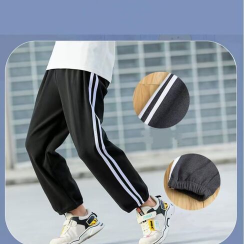 الأولاد Sweatpants طفل نشط الصوف الدافئة الصوف سحب على السراويل الاطفال رياضية عادية سراويل الركض 3-8 سنوات in Kuwait