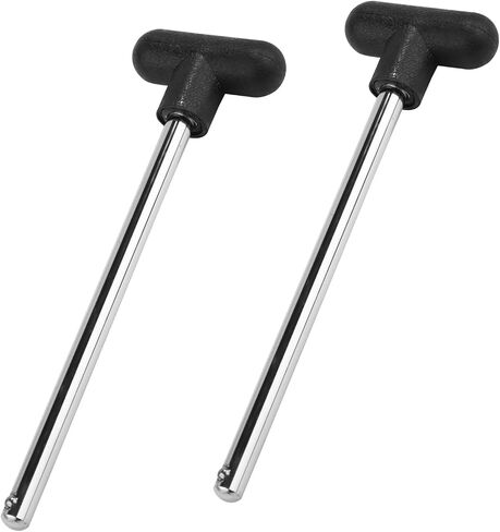 2pcs T-Type Weight Stack Pin, 3/8in Diameter 4.4in Locking Space Weight Machine Pin Heavy Duty Universal Weight Extender Drop Set Pin Easy to Install Weight Selector Pin Gym Practical Accessories in Saudi Arabia