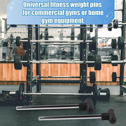 2pcs T-Type Weight Stack Pin, 3/8in Diameter 4.4in Locking Space Weight Machine Pin Heavy Duty Universal Weight Extender Drop Set Pin Easy to Install Weight Selector Pin Gym Practical Accessories in Saudi Arabia