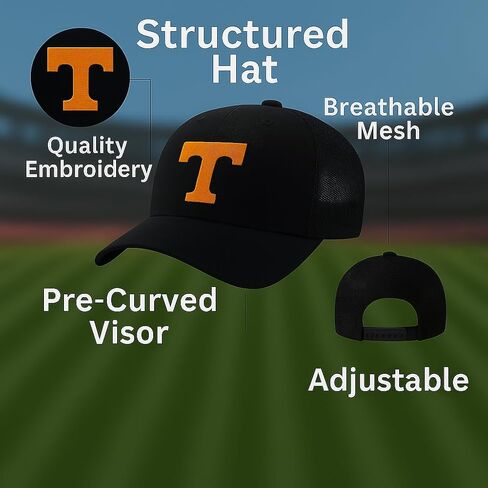 Officially Licensed Tennessee University Hat Classic Mesh Trucker Adjustable Vols Embroidered Team Logo Structured Cap Multicolor in Saudi Arabia