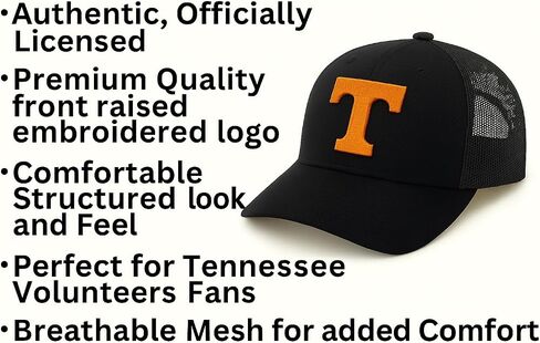 Officially Licensed Tennessee University Hat Classic Mesh Trucker Adjustable Vols Embroidered Team Logo Structured Cap Multicolor in Saudi Arabia