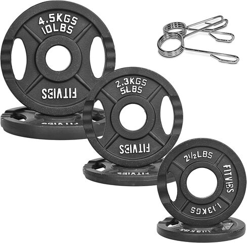 Fitvids Cast Iron 2-Inch Olympic Plate Weight Plate for Strength Training and Weightlifting, Multiple Sizes in Saudi Arabia