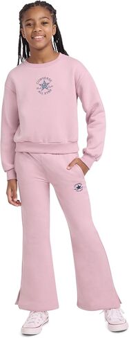 Converse Girls' Graphic Crewneck Sweatshirt and Flared Pant Set in Saudi Arabia
