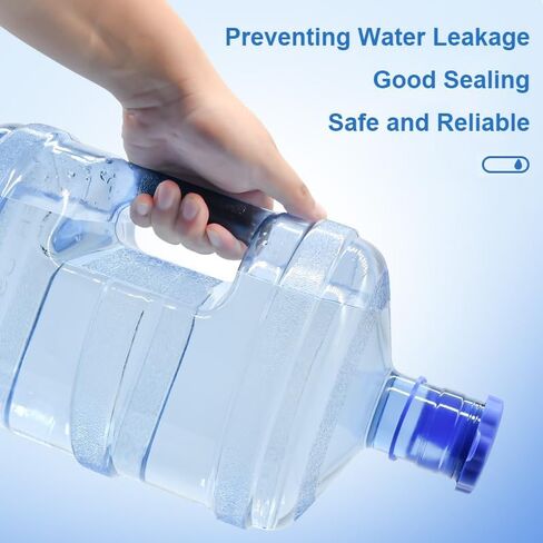 4PCS 3 and 5 Gallon Water Jug Cap Reusable, Food Grade Silicone Replacement Gallon Caps for 55mm Standard Screw Crown Tops Bottle and Water Dispensers, Anti-Splash, Leak Free in Saudi Arabia