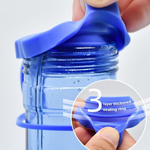 4PCS 3 and 5 Gallon Water Jug Cap Reusable, Food Grade Silicone Replacement Gallon Caps for 55mm Standard Screw Crown Tops Bottle and Water Dispensers, Anti-Splash, Leak Free in Saudi Arabia