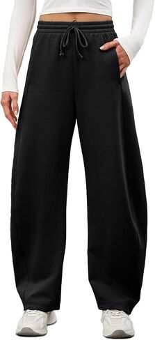 DISCIPBUSH Baggy Barrel Pants Women - Lightweight Extra Loose Long Wide Leg Pants Women Lounge Athletic Barrel Joggers in Kuwait