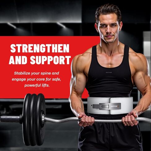 Jaffick Lever Lifting Belt – Power 10mm Extreme Heavy Duty Genuine Leather Lower Back Support for Squats, Bench Press, Deadlifts Bodybuilding Weightlifting Powerlifting for Men & Women in Saudi Arabia