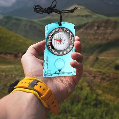Professional Hiking Compass with Map Ruler for Orienteering Camping Navigation and Outdoor Survival Adventures 1 Pcs in Saudi Arabia