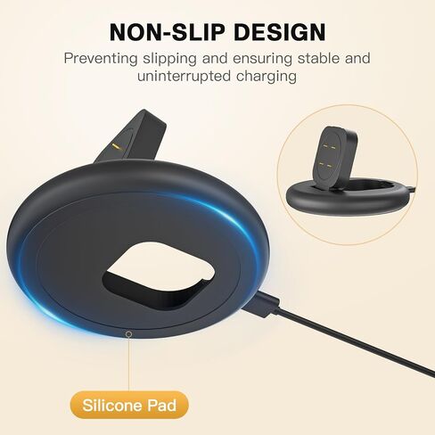 Charging Stand Compatible with Google Fitbit Ace LTE, Portable & Foldable Magnetic Charger with 3.3 Feet Charging Cord for Fitbit Ace LTE Smartwatch for Kids (Black) in Saudi Arabia