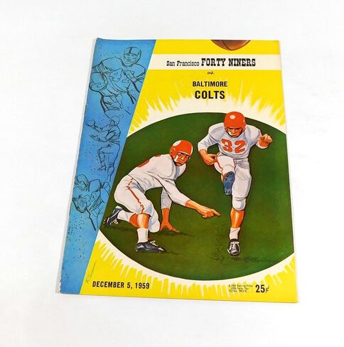 1959 Baltimore Colts at San Francisco 49ers NFL Football Program 12-5-59 - NFL Programs in Saudi Arabia