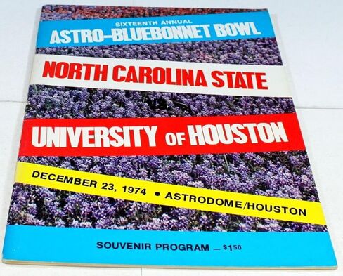 1974 bonnet Bowl Program Houston v North Carolina State Astrodome 83479b55 - College Programs in Saudi Arabia