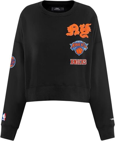 Pro Standard Womens NBA Old English Brushed Back French Terry Crewneck Sweatshirt in Saudi Arabia