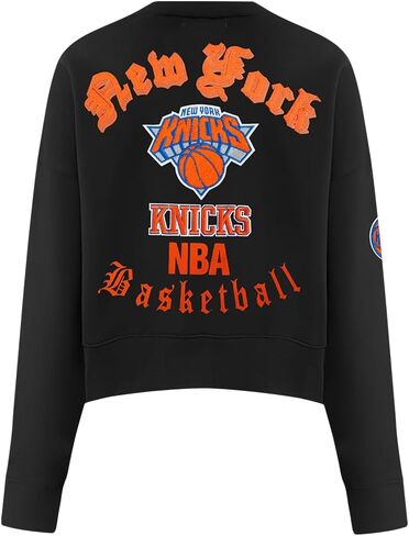 Pro Standard Womens NBA Old English Brushed Back French Terry Crewneck Sweatshirt in Saudi Arabia