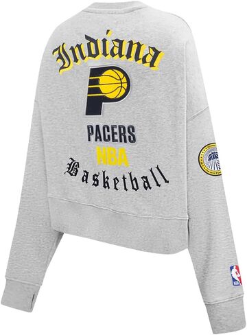 Pro Standard Womens NBA Old English Brushed Back French Terry Crewneck Sweatshirt in Saudi Arabia