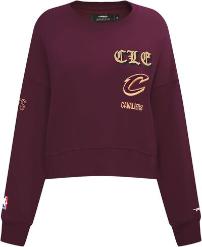 Pro Standard Womens NBA Old English Brushed Back French Terry Crewneck Sweatshirt in Saudi Arabia