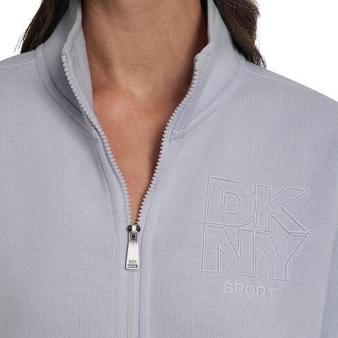 سترة نسائية من DKNY مع تطريز مخطط تفصيلي نصف سحاب سترة صوفية in Kuwait