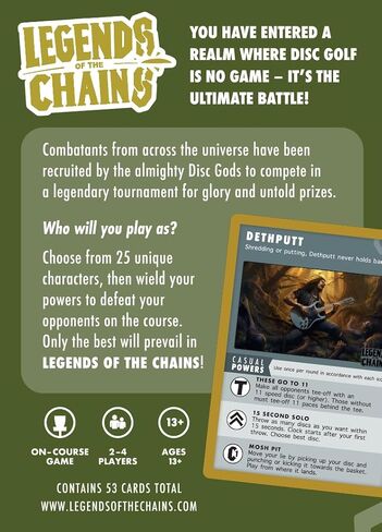On-Course Disc Golf Card Game – Choose a Character & Unchain Your Destiny - Best Gift for Disc Golf Players in Saudi Arabia
