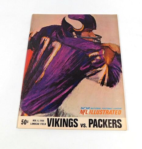 1966 مينيسوتا الفايكنج في برنامج باي باكرز لكرة القدم NFL 11-6-66 - برامج NFL in Saudi Arabia