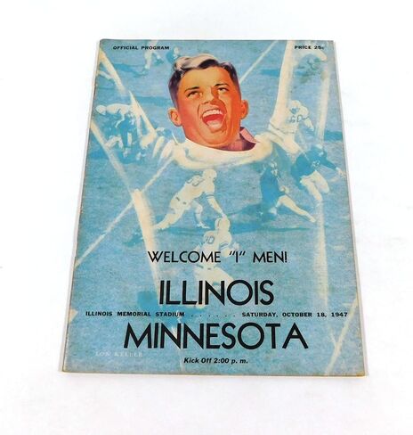 1947 Minnesota at Illinois College Football Program 10-18-47 DA064306 - NFL Programs in Saudi Arabia