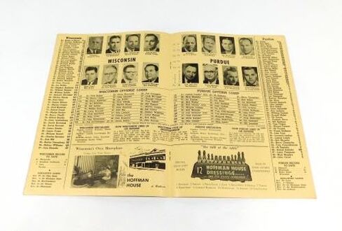1956 بوردو في برنامج كلية ويسكونسن لكرة القدم 10-20-56 لين داوسون - برامج الكلية in Saudi Arabia