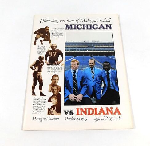 1979 Indiana at Michigan College Football Program 10-27-79 - College Programs in Saudi Arabia