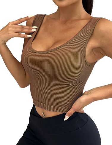 المرأة مضلع بلا أكمام كامي المحاصيل الأعلى ساحة الرقبة سليم صالح واسعة حزام اقتصاص سترة قميص المجهزة الخصر عادية تانك القمم in Saudi Arabia