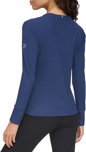 Tommy Hilfiger Women's Long Sleeve Crewneck Shirt with Thumbholes in Saudi Arabia
