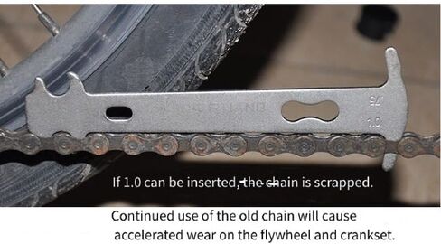 Bicycle Chain Wear Checker Indicator Repair Tool Mountain Road Chains Gauge Measurement Ruler Replacement Bicycle Accessories in Saudi Arabia