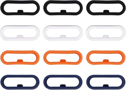 12pcs Silicone Strap Rings Compatible with Magic Band+ & 2.0 and More, Fastener Loop Secure Holder Protectors Accessories Clips for Magic Band+ & 2.0 and More (4 Colors) in Saudi Arabia