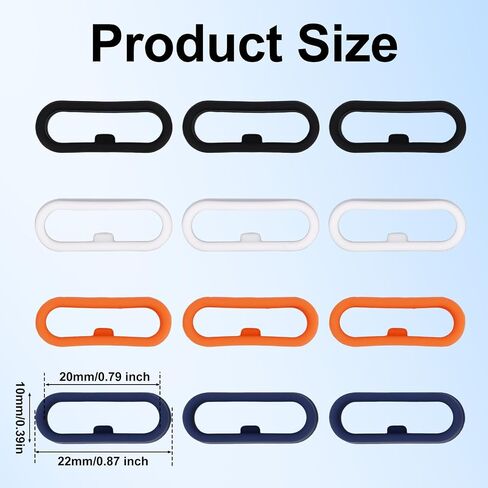 12pcs Silicone Strap Rings Compatible with Magic Band+ & 2.0 and More, Fastener Loop Secure Holder Protectors Accessories Clips for Magic Band+ & 2.0 and More (4 Colors) in Saudi Arabia