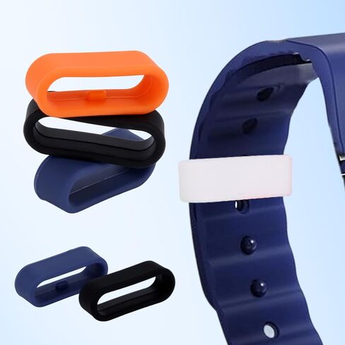 12pcs Silicone Strap Rings Compatible with Magic Band+ & 2.0 and More, Fastener Loop Secure Holder Protectors Accessories Clips for Magic Band+ & 2.0 and More (4 Colors) in Saudi Arabia