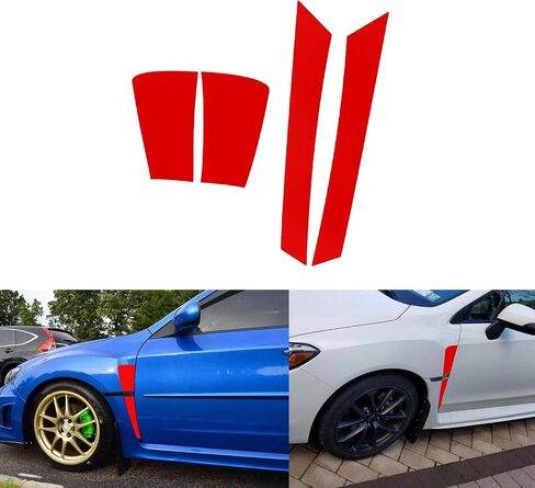 x xotic tech ملصق من الفينيل لغطاء فتحة التهوية الجانبية الأمامية، ملصق منفذ فتحة تهوية تدفق الهواء متوافق مع Subaru WRX STI 2015-2021 (نمط ألياف الكربون) in Saudi Arabia