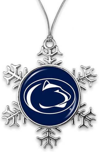 From the Heart Penn State Nittany Lions Snowflake with Team Logo Silver Metal Christmas Ornament Gift Tree Decoration PSU in Saudi Arabia