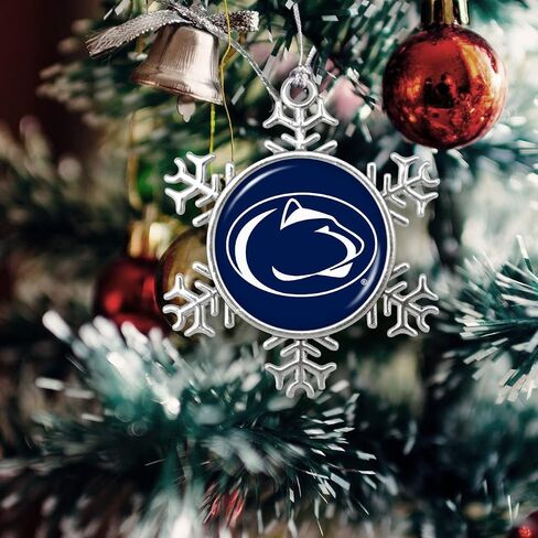 From the Heart Penn State Nittany Lions Snowflake with Team Logo Silver Metal Christmas Ornament Gift Tree Decoration PSU in Saudi Arabia