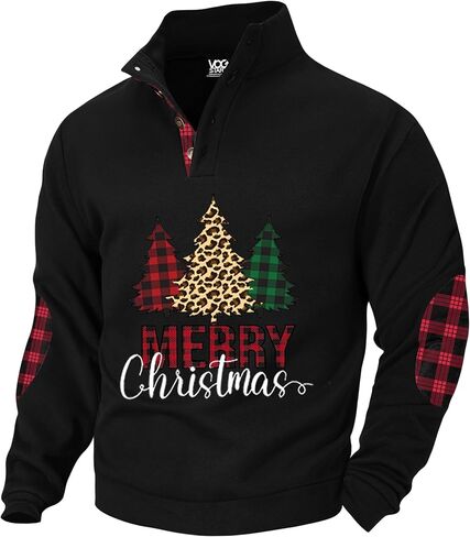 Men's Christmas Retro Graphic Corduroy Winter Sweatshirt in Saudi Arabia