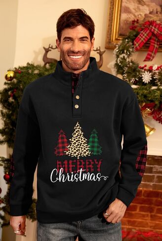 Men's Christmas Retro Graphic Corduroy Winter Sweatshirt in Saudi Arabia