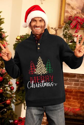 Men's Christmas Retro Graphic Corduroy Winter Sweatshirt in Saudi Arabia