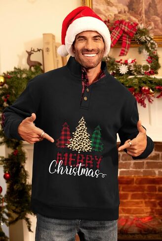Men's Christmas Retro Graphic Corduroy Winter Sweatshirt in Saudi Arabia