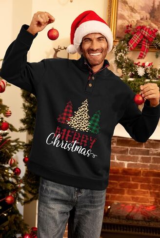 Men's Christmas Retro Graphic Corduroy Winter Sweatshirt in Saudi Arabia