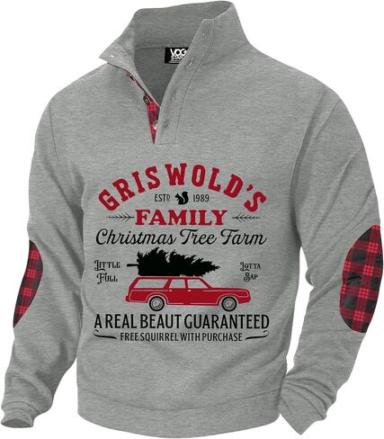 Men's Christmas Retro Graphic Corduroy Winter Sweatshirt in Saudi Arabia