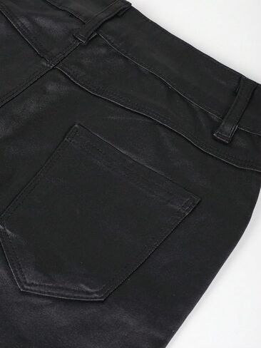 Women's Sexy High Waisted Faux Leather Shorts with Porket Leggings Festival Punk Shorts Halloween Costume in Saudi Arabia