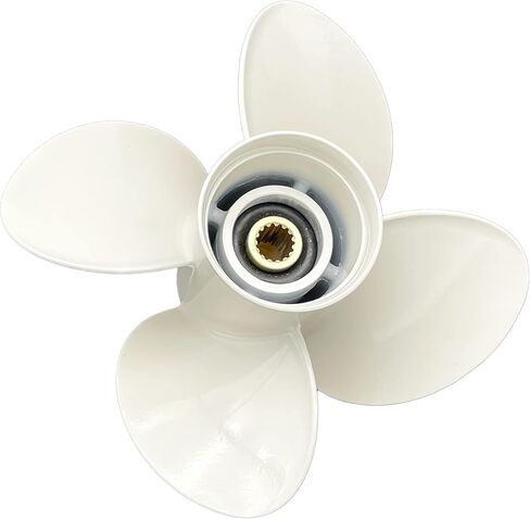 4 شفرات من الألومنيوم للقوارب الخارجية المقعرة 4 شفرات (13.4 × 15، 13 × 17، 12.5 × 19) لسلسلة Yamaha T50/T60/70/75/80/90/F100/115/130HP K مع 15 سنًا (13X17) in Saudi Arabia
