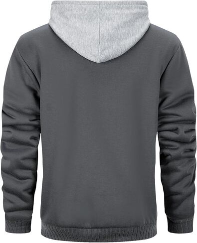 MANTORS Men's Heavyweight Fleece Hoodies Full Zip Sherpa Lined Warm Thick Hoodie Jacket Coats in Saudi Arabia