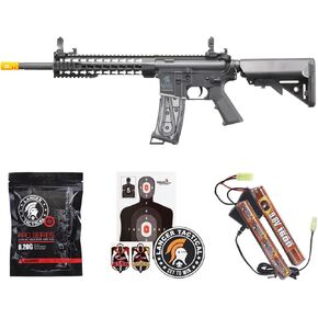 Lancer التكتيكية Gen 2 Airsoft M4 Carbine 10 "KeyMod Piactinny AEG Rifle-1000 Rounds 0.20g BBS، 9.6v Nimh البطارية والشاحن متضمنان in Kuwait