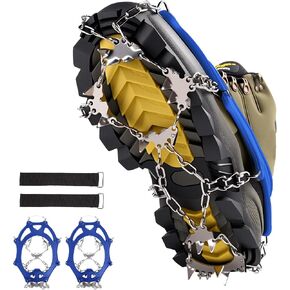 Walk Traction Cleats,24 Spikes Crampons for Shoes,Ready Ice Cleats - Unisex with Durable Alloy Teeth for Outdoor Activities, Climbing Mountaineering,Walking,Hiking in Saudi Arabia